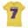 Captain No 7 Women's T-Shirt in Solid Vibrant Yellow Color